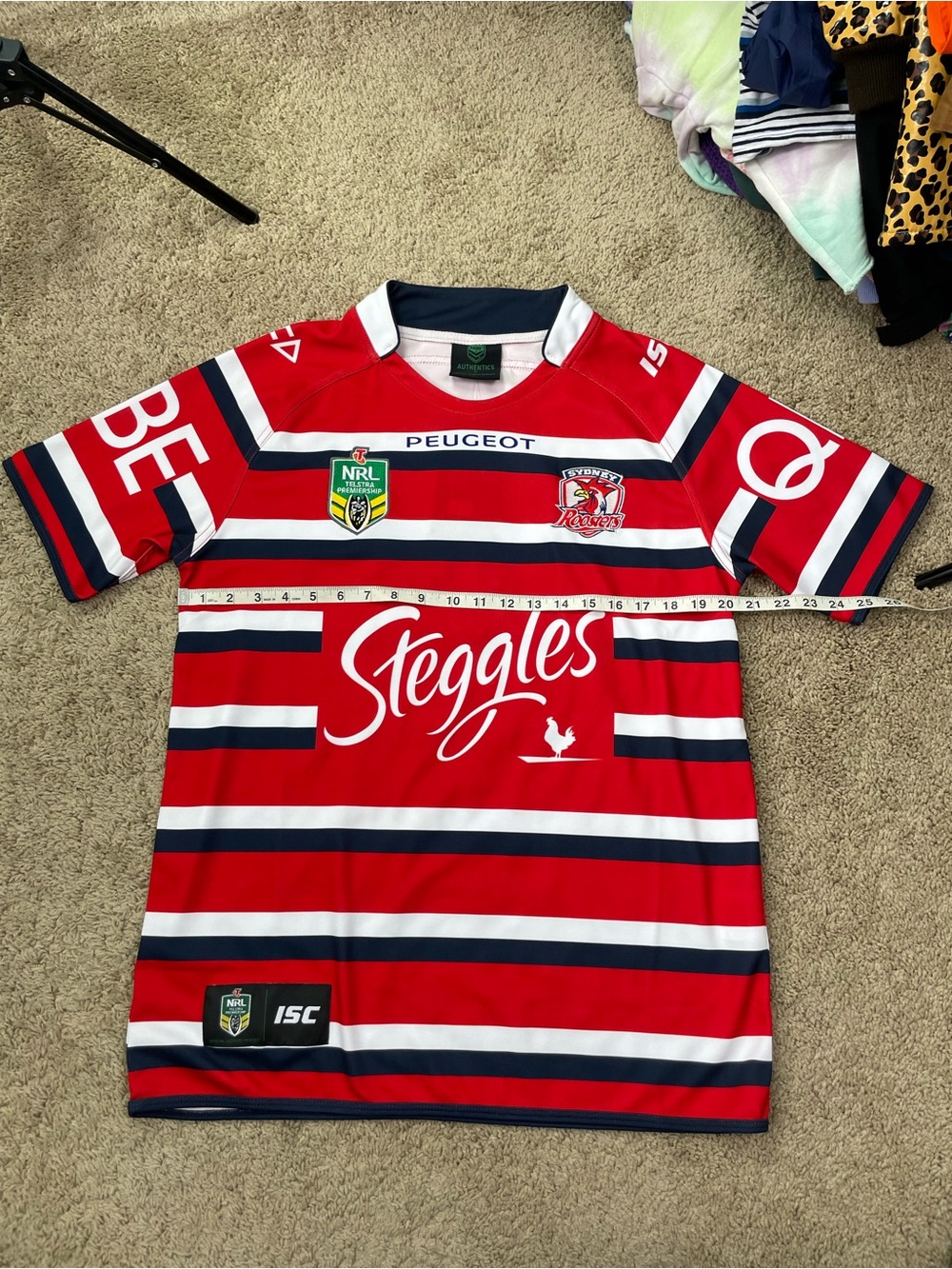 Men’s Red & White Rugby Jersey - Steggles Sydney Roosters